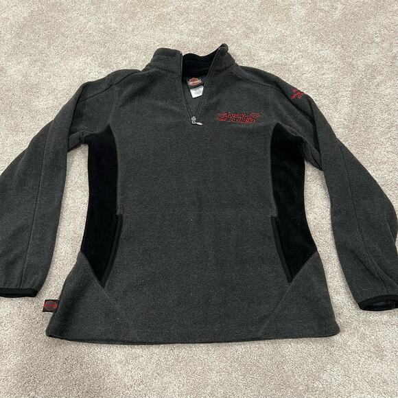 Harley Davidson Women's Fleece Quarter Zip in Grey El Paso, TX Size Large - Picture 8 of 10